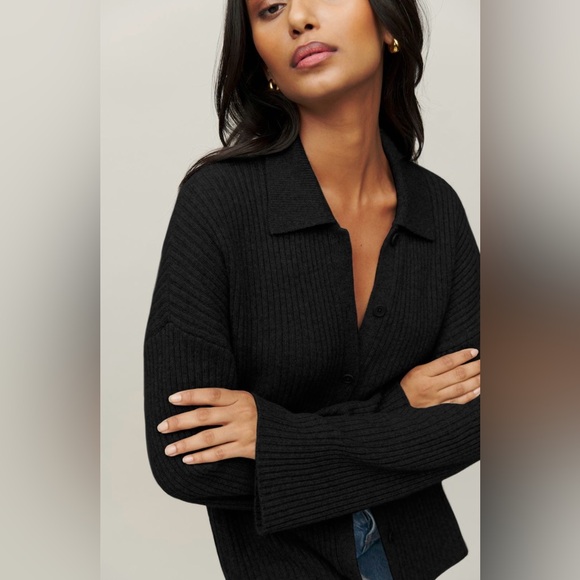 reformation • fantino cashmere collared cardigan - Picture 5 of 7